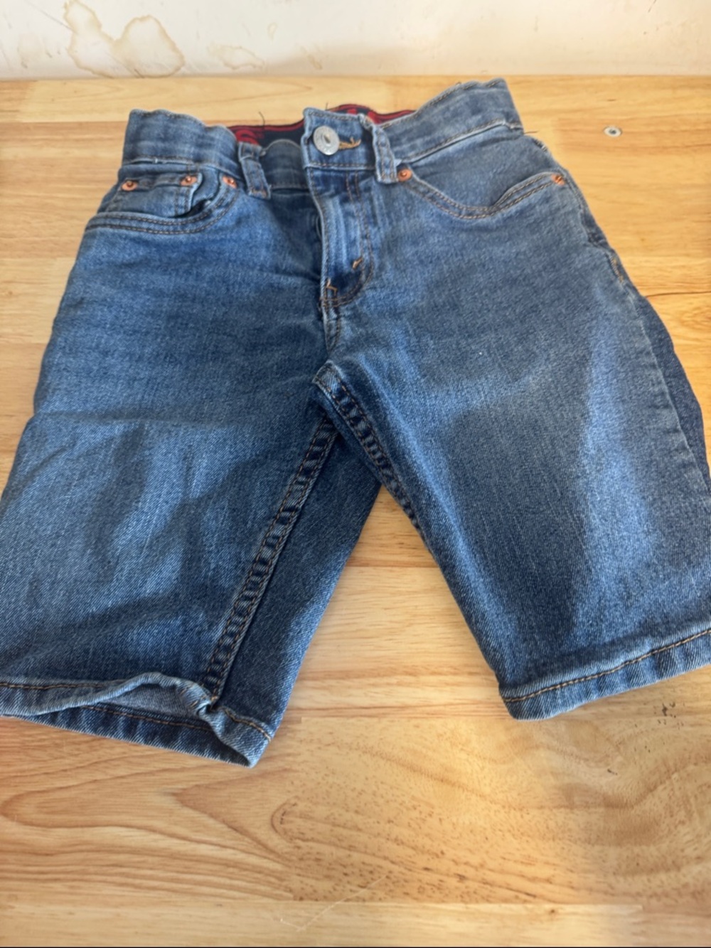 Levi's Boys Dark Blue Denim Shorts